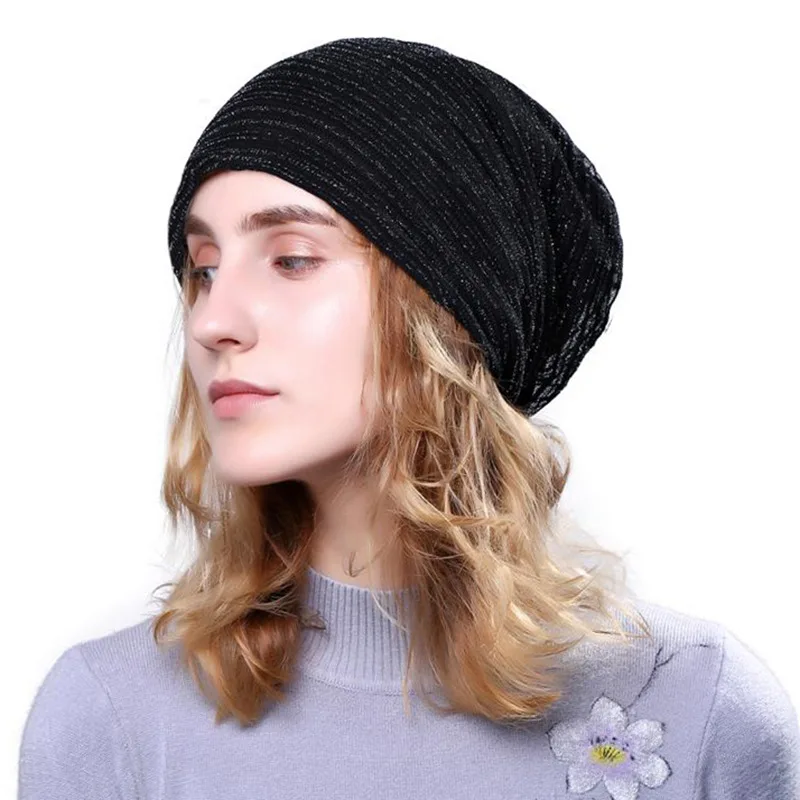 Зимняя женская Шапка-бини skullies шапочки Мягкий Череп Теплые Мешковатые шерсть