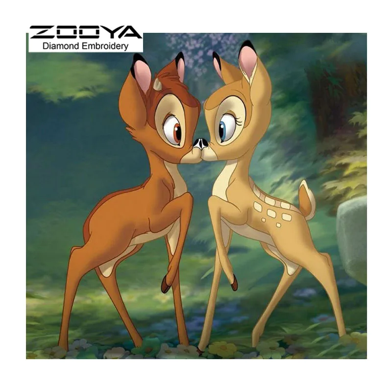 5D алмазная живопись сделай сам мультяшный олень кристалл вышивка крестиком