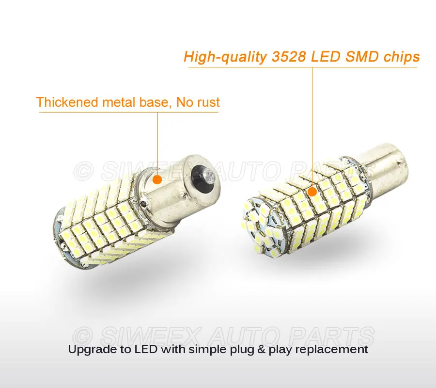 1 PCS 1156 BA15S LED 120 SMD 3528 Car Tail Brake Side Marker Lamp Backup Dome Bulbs DC 12V White Yellow Red |