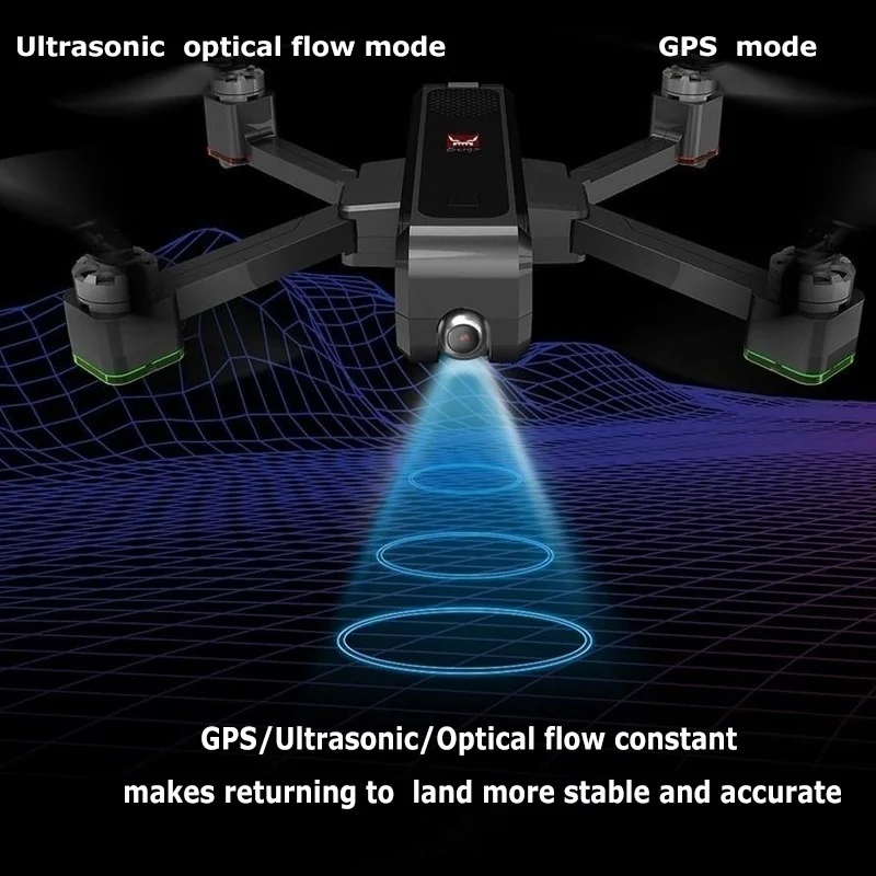 GPS складной бесщеточный Радиоуправляемый Дрон B4W 5G WIFI FPV 40 км/ч с 2K HD камерой