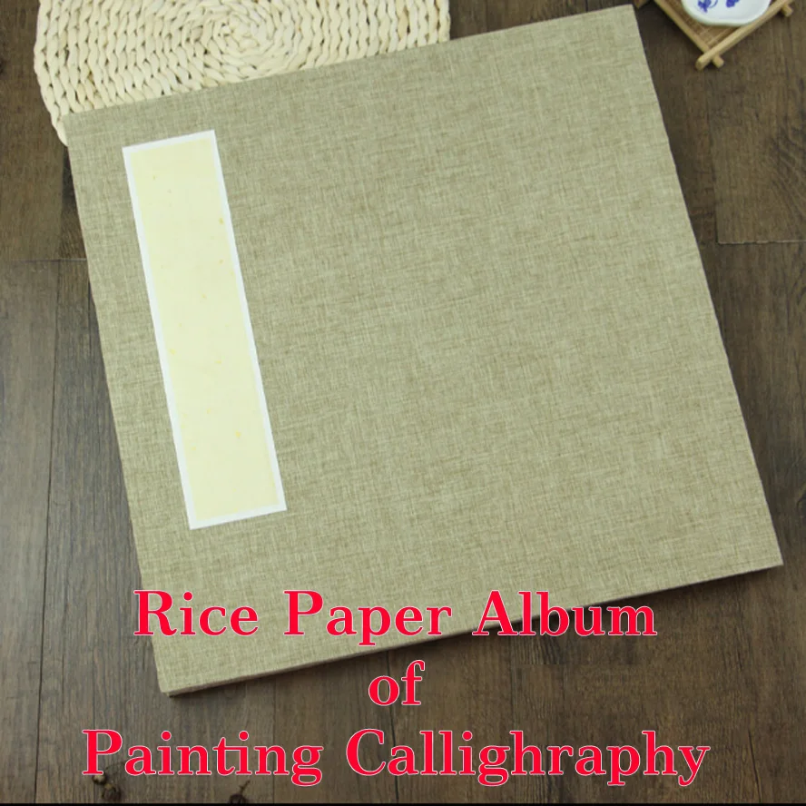 Archaistic Rice Paper Chinese Album of Painting Calligraphy fiberflax Page Book Blinding Notebook Painting Canvas