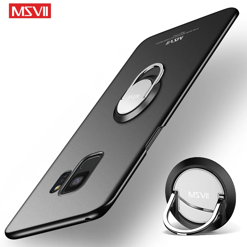 Для Samsung Galaxy S9 Plus чехол Msvii кольцо на палец тонкий для S 9 чехлы | Мобильные телефоны