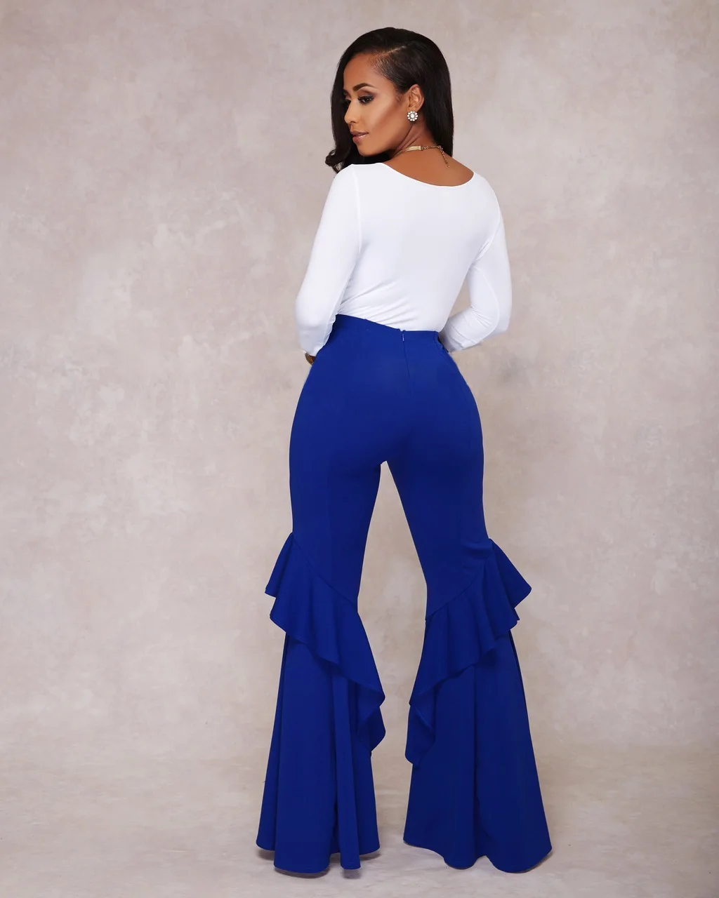 Осень новый шаблон модные пикантные Multi Цвет край листа лотоса клеш Для досуга