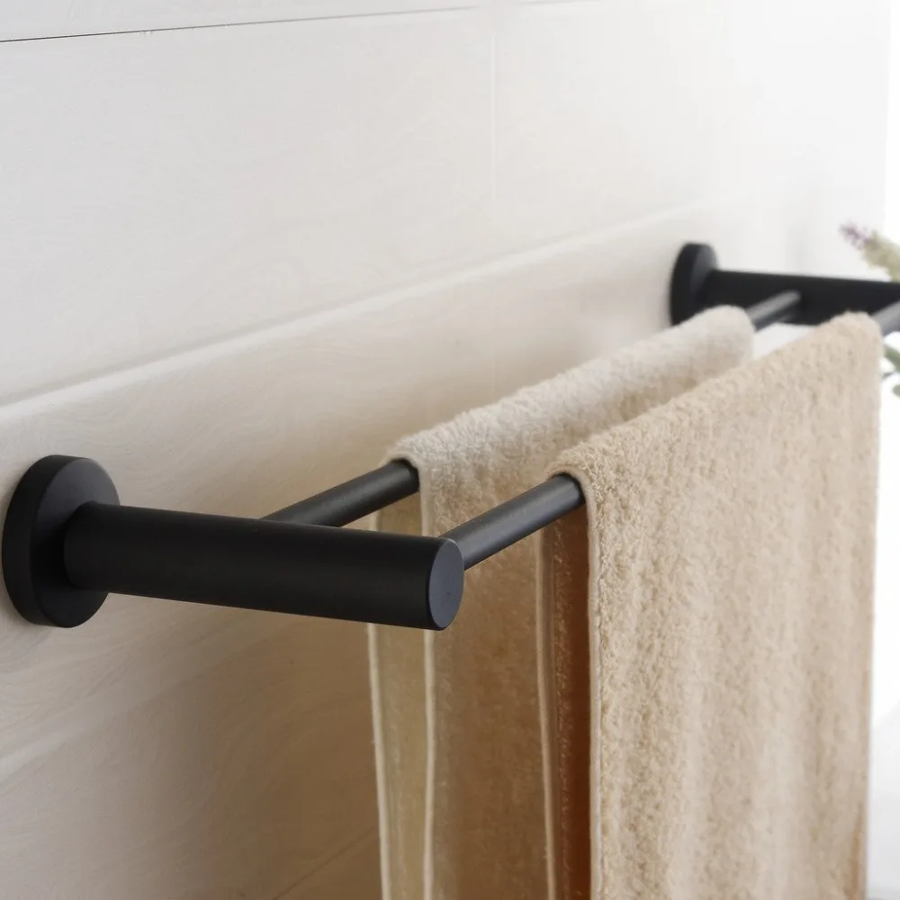 304 stainless steel towel rack towel bar soap dish blower rack toilet brush black bathroom hardware suite