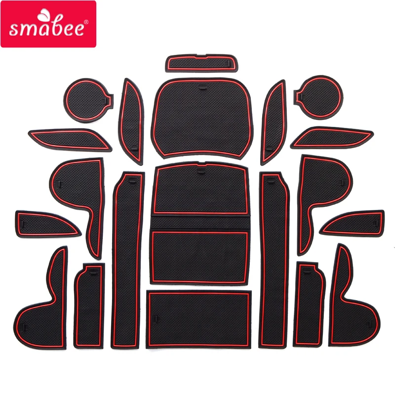 

Коврик smabee со слотом для ворот для Hyundai SANTAFE IX45 2013-2015, аксессуары для интерьера, Противоскользящие коврики для двери, Нескользящие коврики, ав...