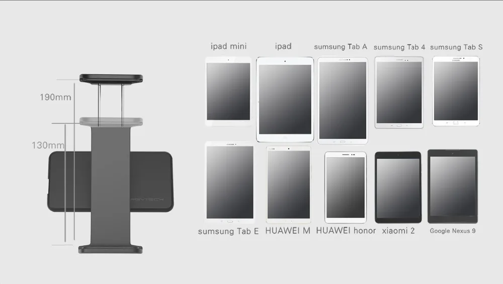 PGYTECH для DJI Mavic mini 2 Pro Zoom Air Spark дистанционное управление 7-10 Pad держатель мобильного телефона плоский кронштейн