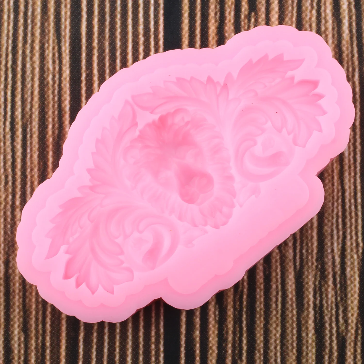 3D ремесло прокрутка листья граница силиконовые формы лев кекс топпер конфеты