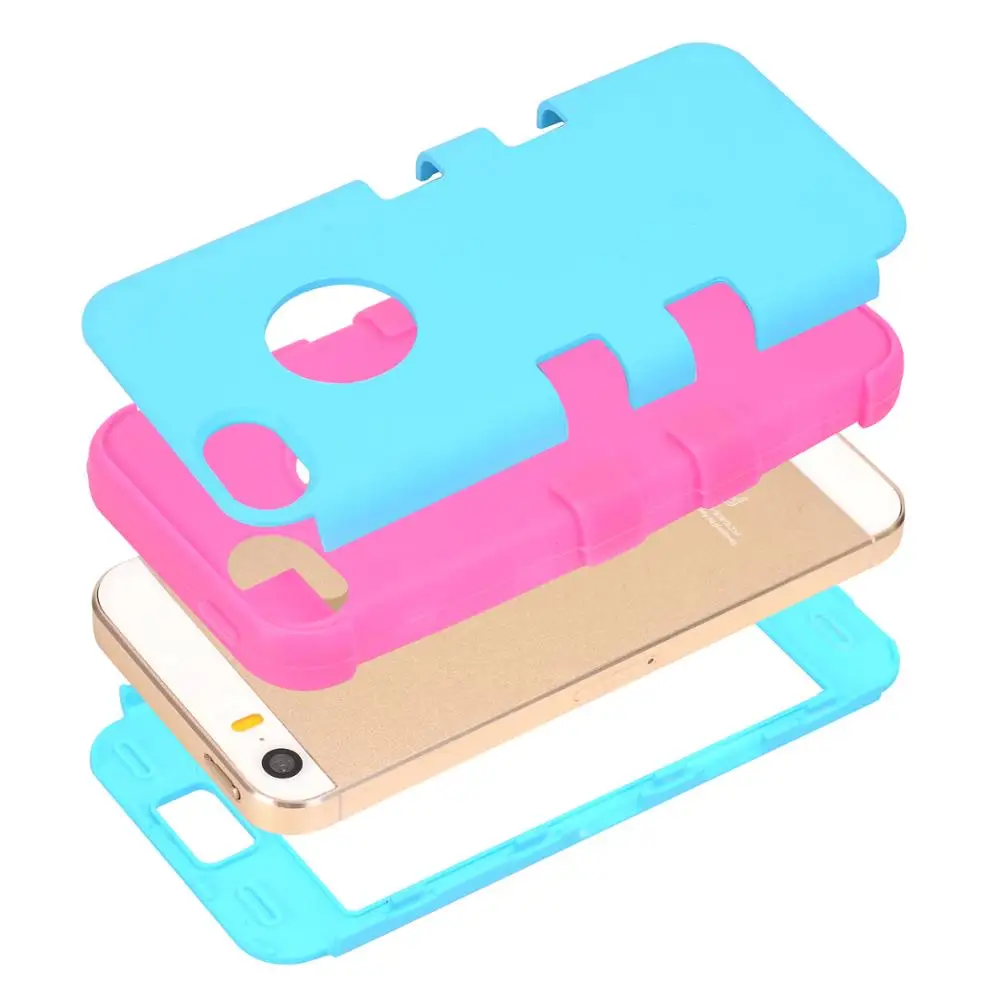 Шок Пыли Защитной Оболочки Чехол для IPhone 5C Красивые Цветные Силиконовые Рукава 3