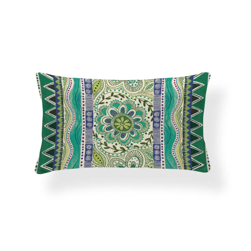 Геометрическая Подушка с изображением дерева наволочки из фольги синяя подушка