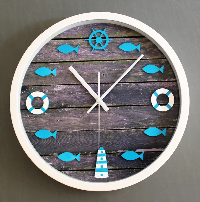 Настенные часы средиземноморская Скандинавская жизнь буй Маяк ностальгия гниль