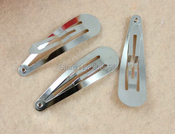 Wholesale 1500pcs Blank Snap Clip Silver Metal Non Slip DIY Hair Accessories Slides Bow Click Parts | Красота и здоровье