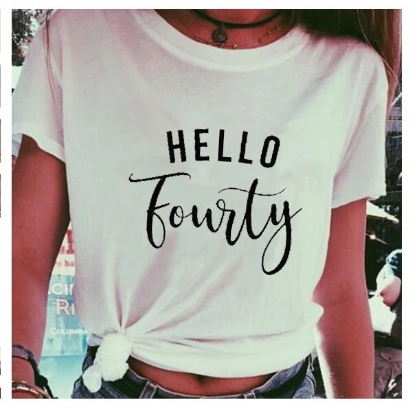 Hello Fourty 40th birthday 2019 летняя Модная хлопковая рубашка высокого качества забавная
