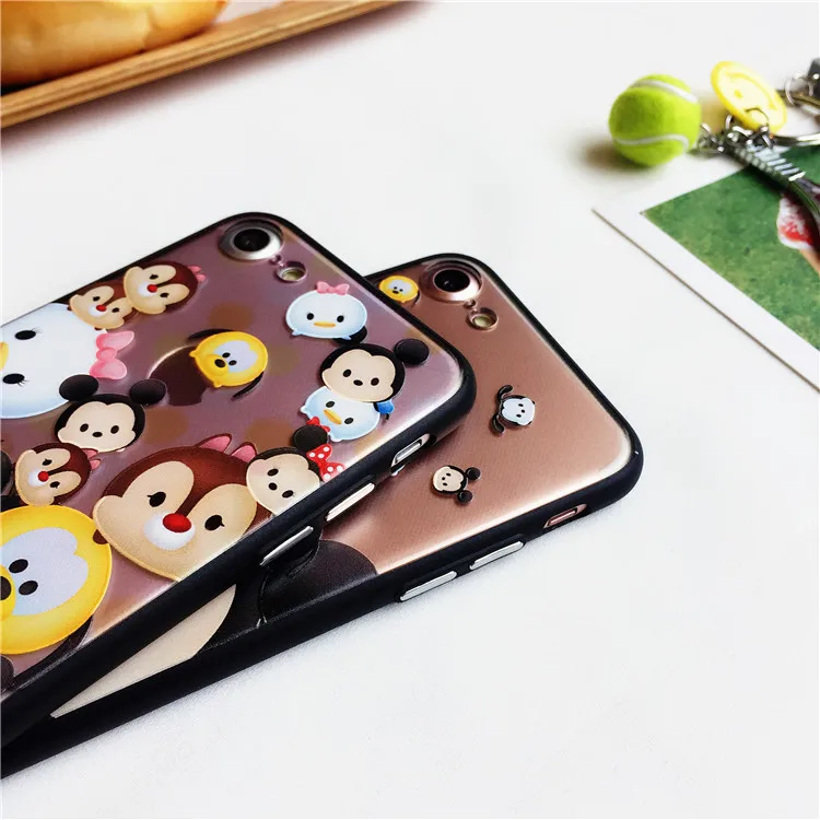 Телефон Чехол Для iphone 6 s плюс splus 7 Покрытие кнопка Мультфильм Pattern ТПУ + PC Combo