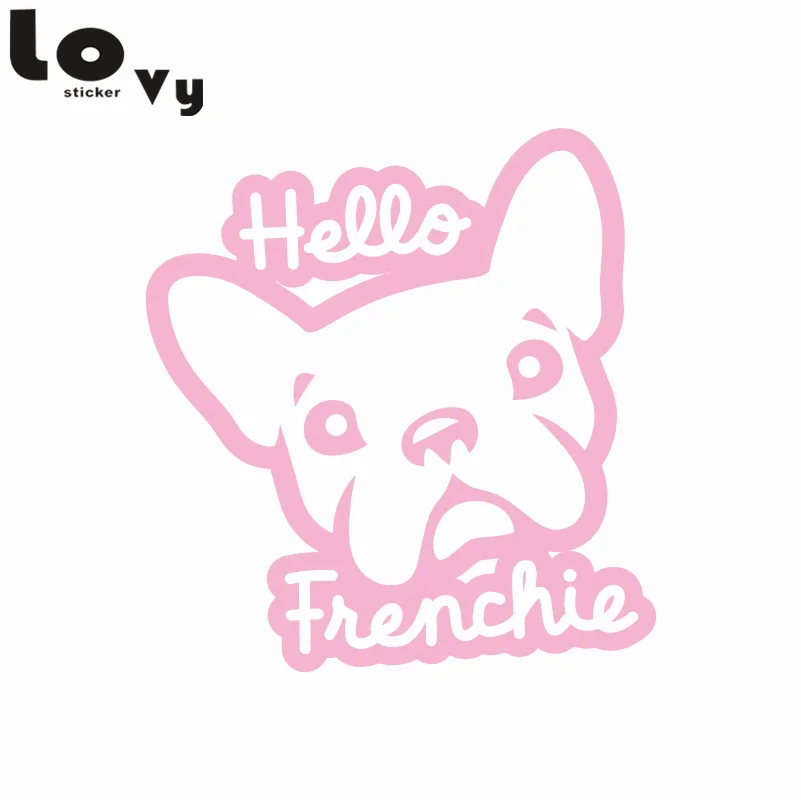 Креативная Наклейка на стену с рисунком Hello Frenchie Pet Dog Виниловая наклейка