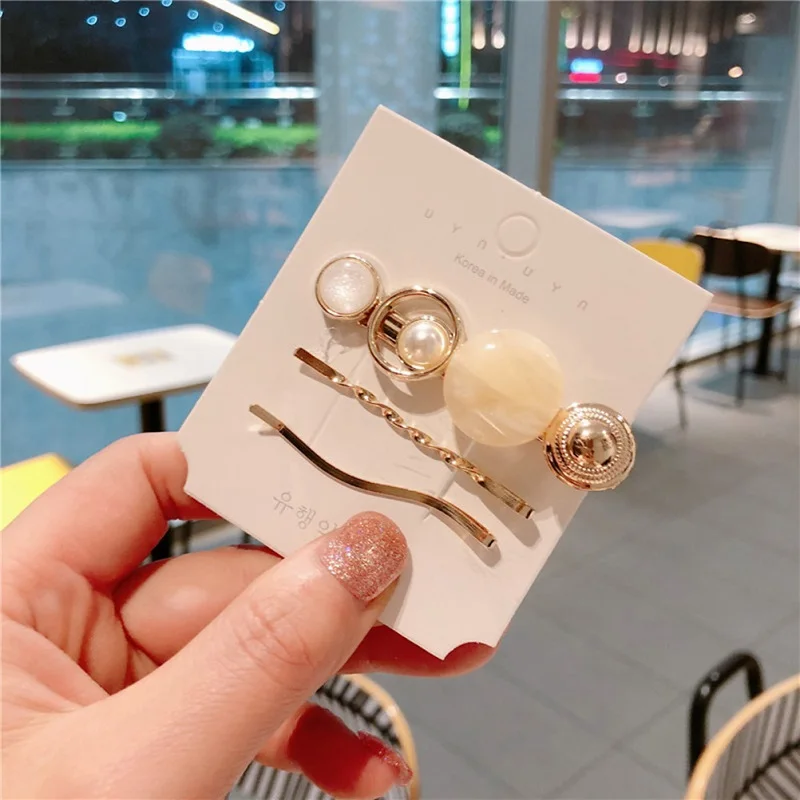 Заколки для волос M MISM 3 шт./лот Ретро стиль жемчужные заколки женщин и девочек