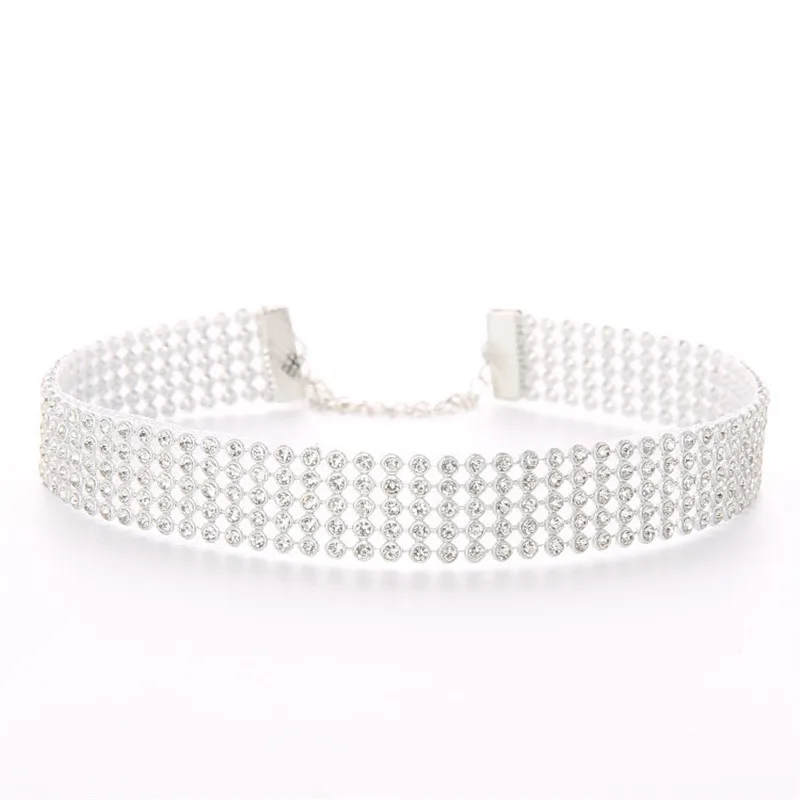 SexeMara Women Full Shining Crystal Rhinestone Choker Necklace Wedding Jewelry Chic Trendy | Украшения и аксессуары