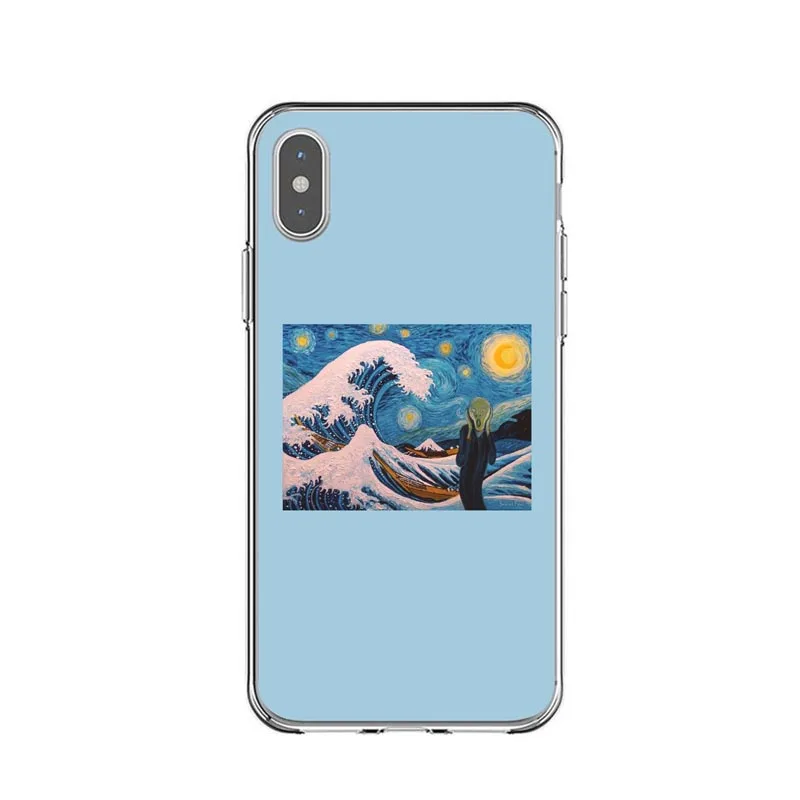 Забавный художественный большой эстетический чехол для iPhone X 5 5S SE 6 6splus 7 8 Plus XR XS