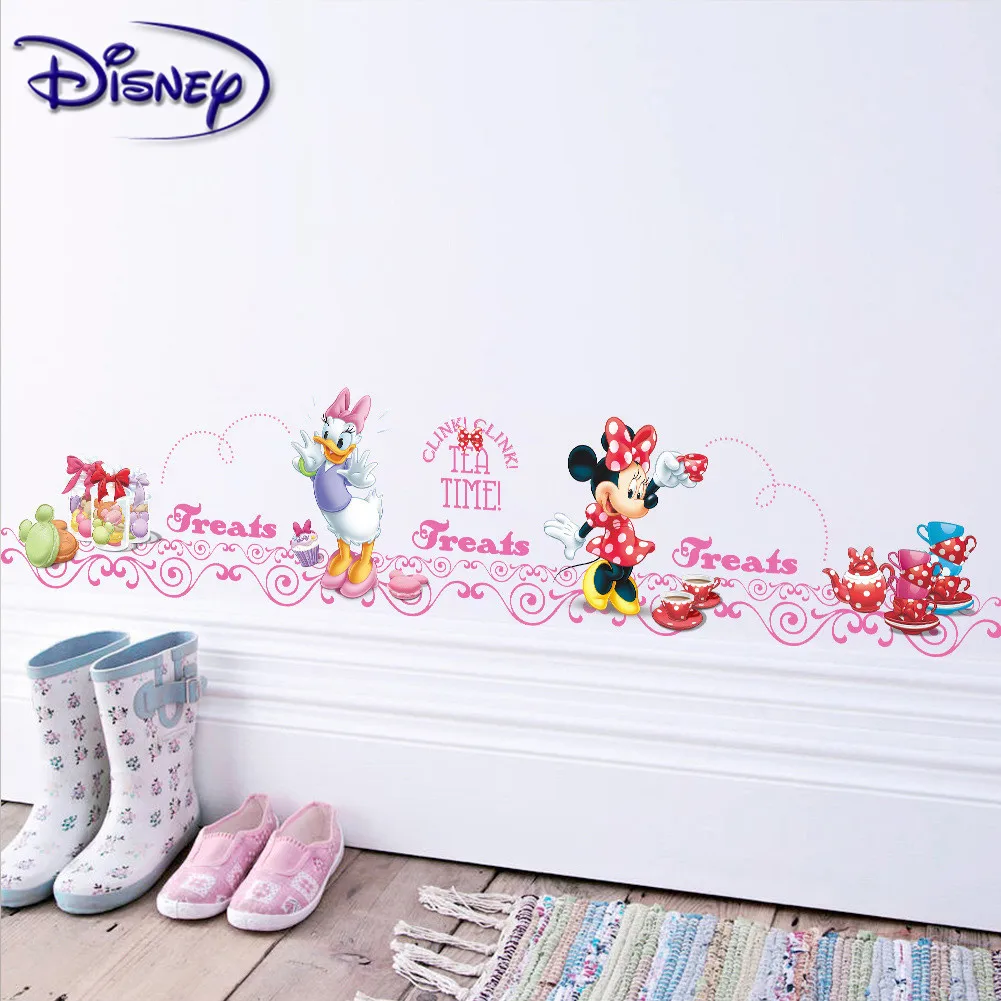 Наклейки Disney Микки и Минни милые экологичные наклейки украшение для детской
