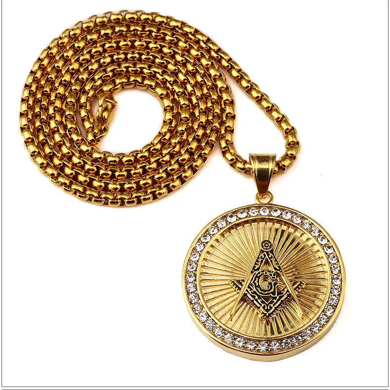 Geometric Circle Masonic Letter G Necklace Gold Pendant. | Украшения и аксессуары