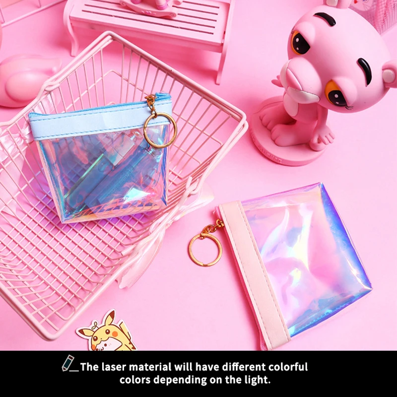 

Cute Transparent Coin Purse PVC Jelly Change Wallet Clear Girl Money Card Pouch
