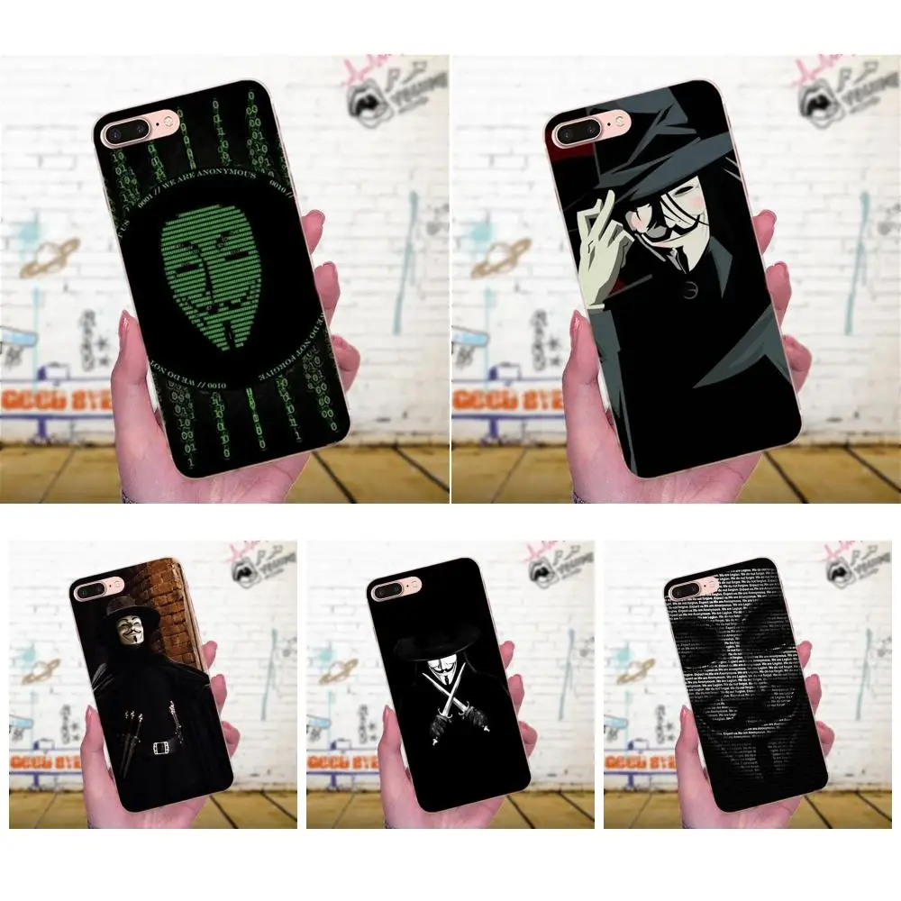 Оригинальный мягкий тпу для Xiaomi Redmi Note 2 3 3S 4 4A 4X 5 5A 6 6A Pro Plus Vendetta Anonymous Guy Fawkes