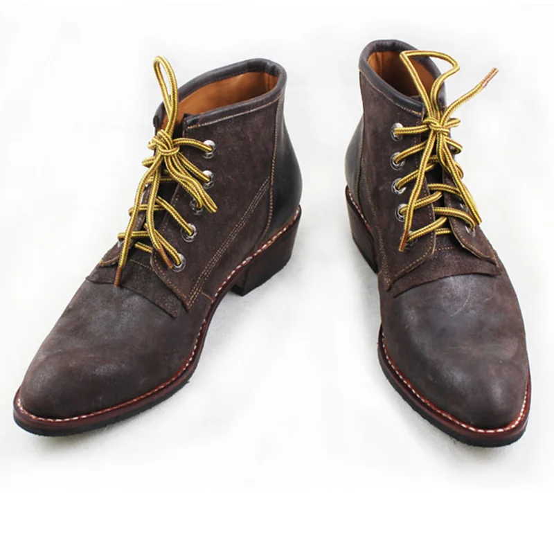 Мужские ботинки ручной работы Rock ботильоны из натуральной воловьей кожи рабочие