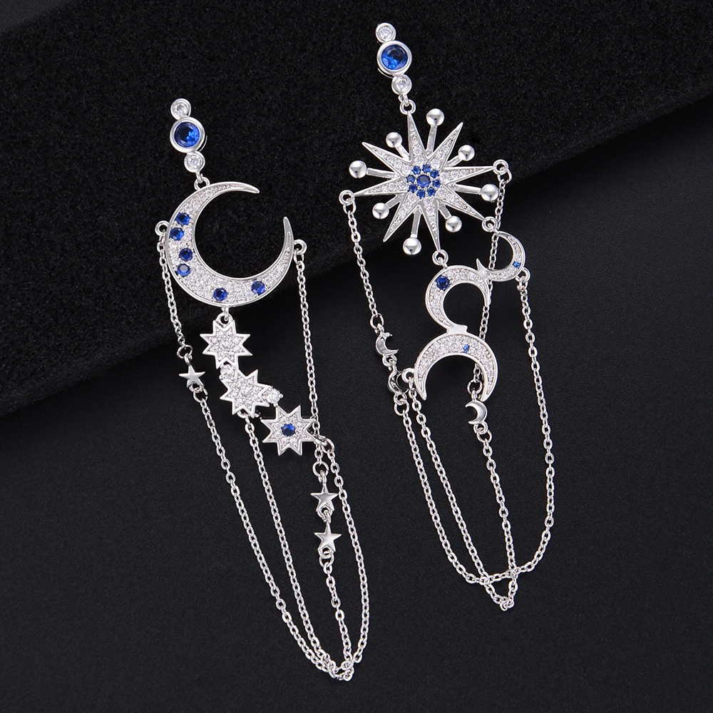 Missvikki богемный оригинальный дизайн boucle d'oreille femme 2019 длинные цепи Moons Подвесные