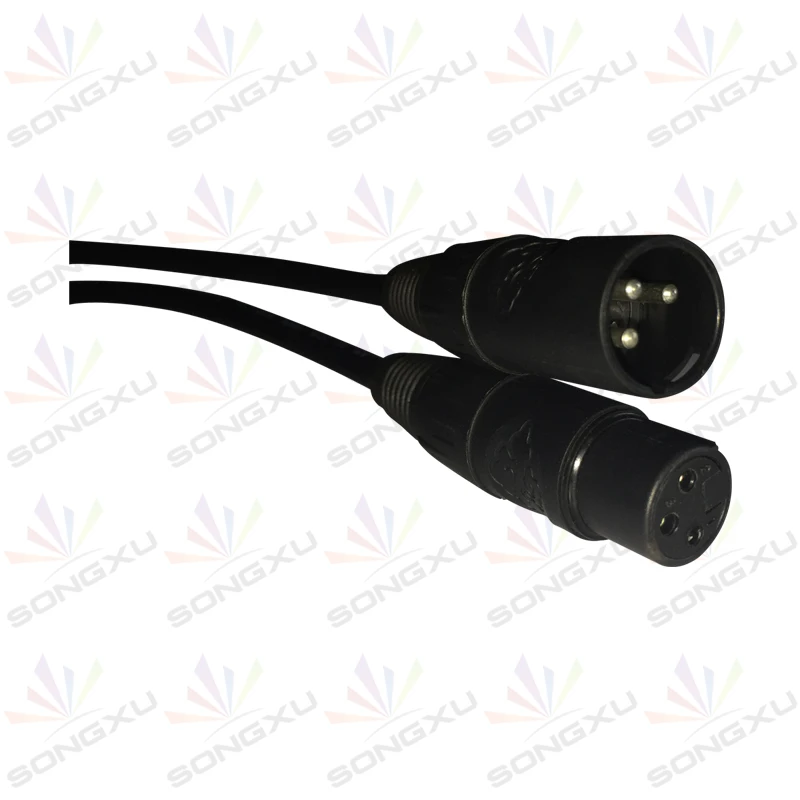 10 шт./лот 2 м длина 3-контактный подключение сигнала DMX кабель для свет этапа