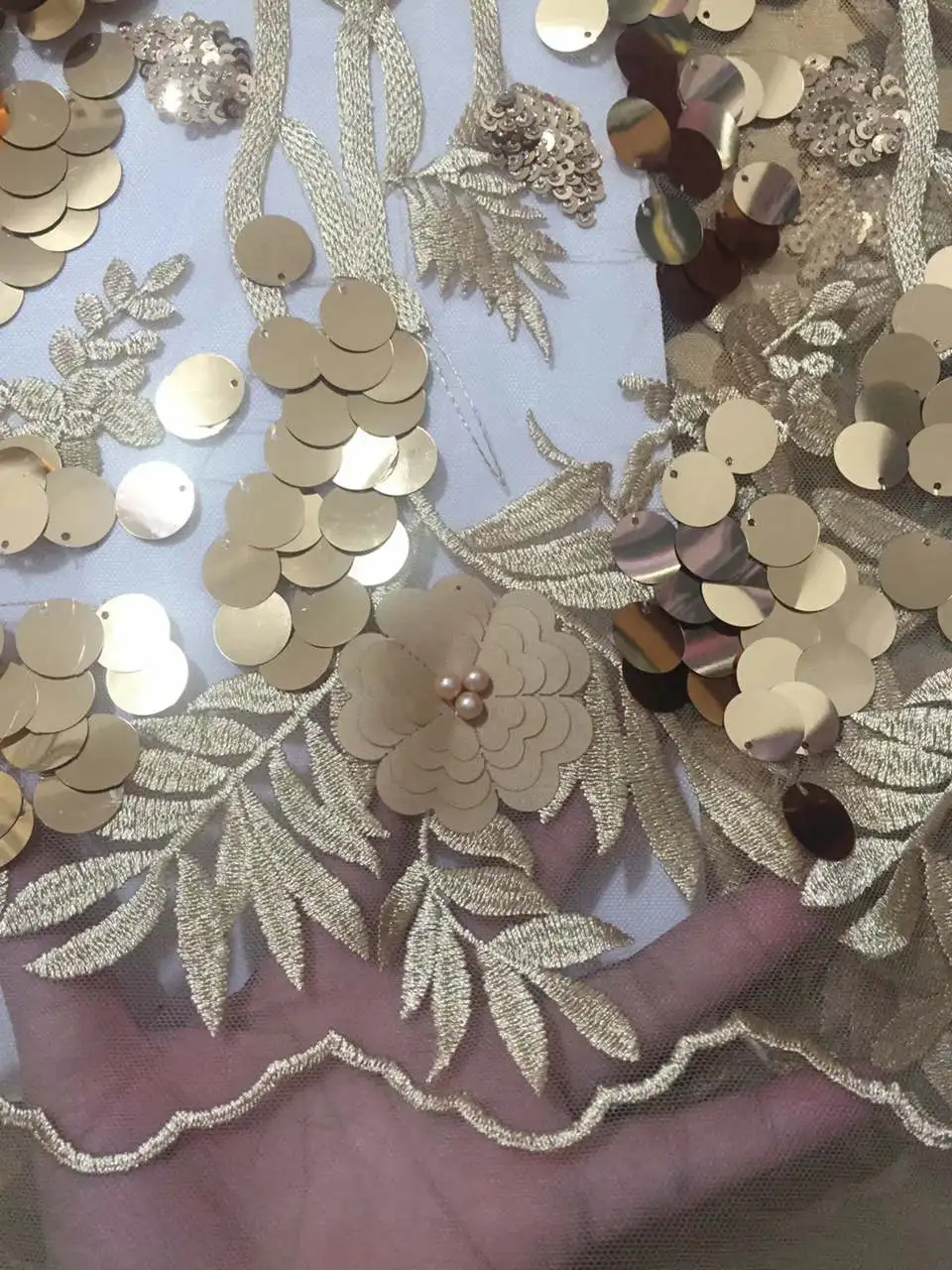 Пайетки Кружева французские чистая кружевной ткани горячая Распродажа объемный