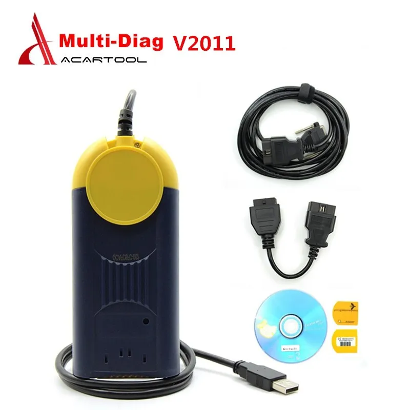 Лидер продаж нескольких языков Muit Diag Доступа V2011 J2534 Pass-Thru VCI Obd2 устройства Actia Multi-Di@ g автомобиля диагностический инструмент