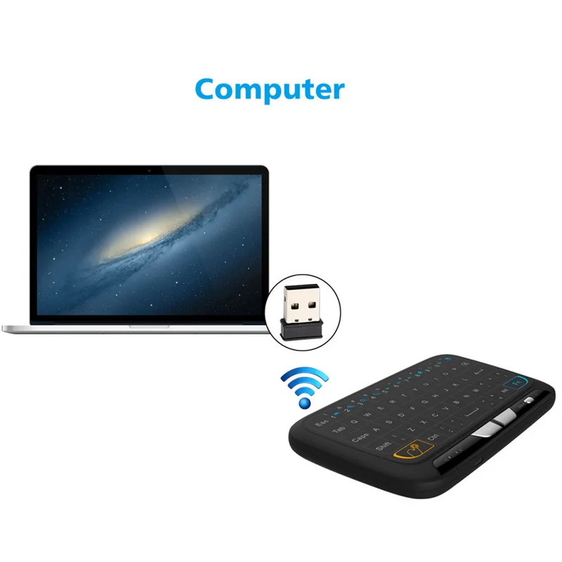 Мини беспроводная клавиатура 2 4G Портативная с тачпадом мышь для Windows Android/Google/Smart