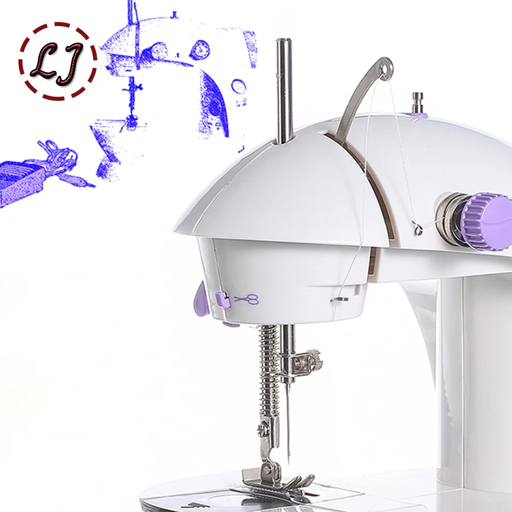 Электрическая швейная машинка многофункциональная двухскоростная Мини для