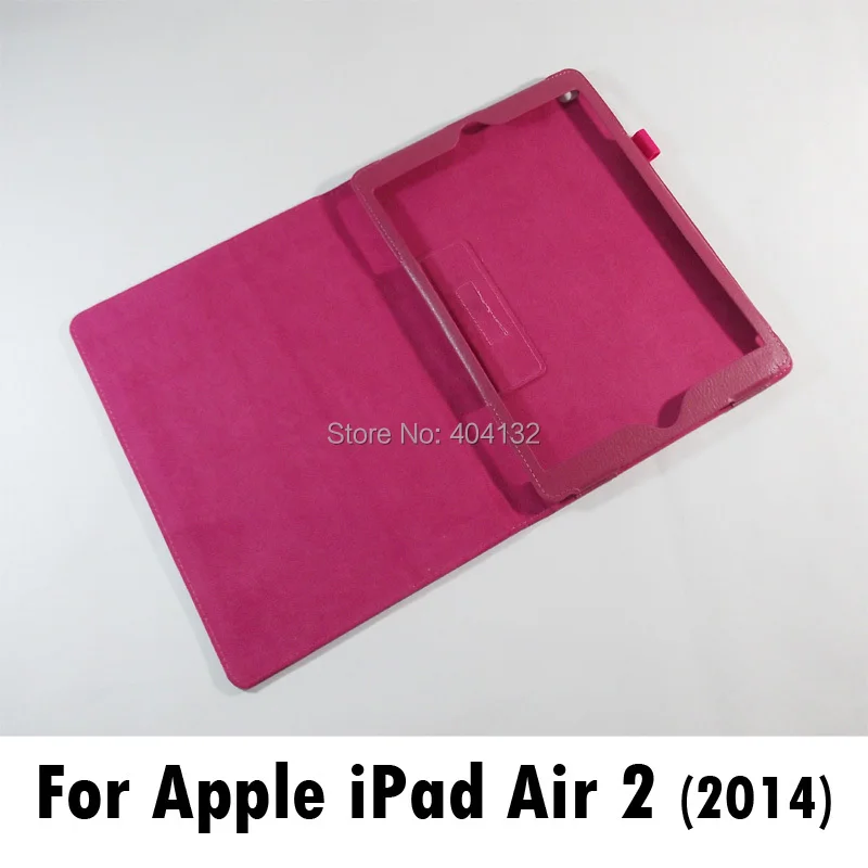 Новинка 2014 чехол подставка из искусственной кожи Litchi для Apple iPad Air 2 чехлы книжки