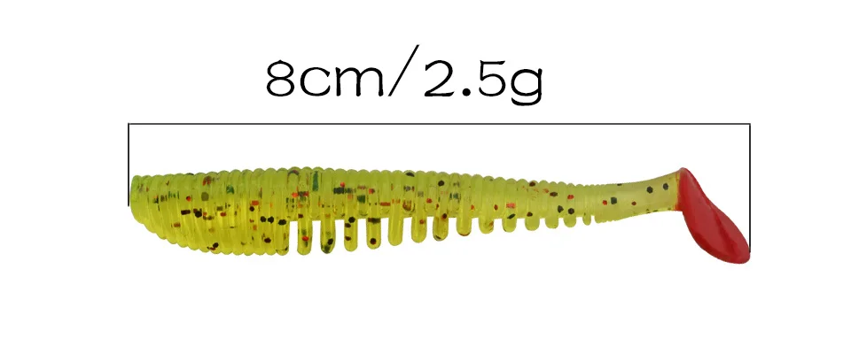 Proleurre 8 см 2,5 г 10 шт. рыболовные приманки, наживки Easy Shiner Swimbaits Мягкая силиконовая приманка двойной цвет Искусственный Карп Мягкая приманка