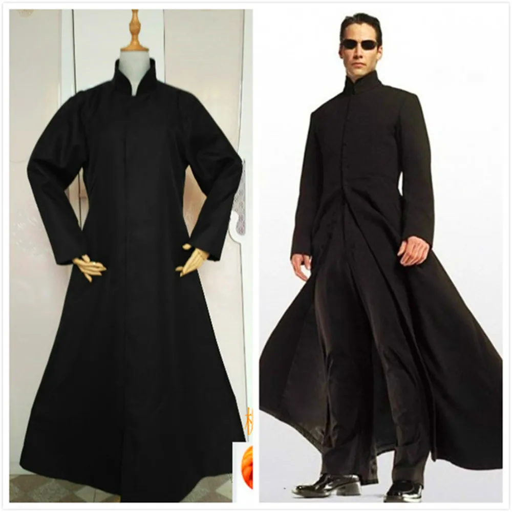 The Matrix Neo costume in Men Movie &amp TV Halloween women uniform Jackets stage performance cosplay anime |