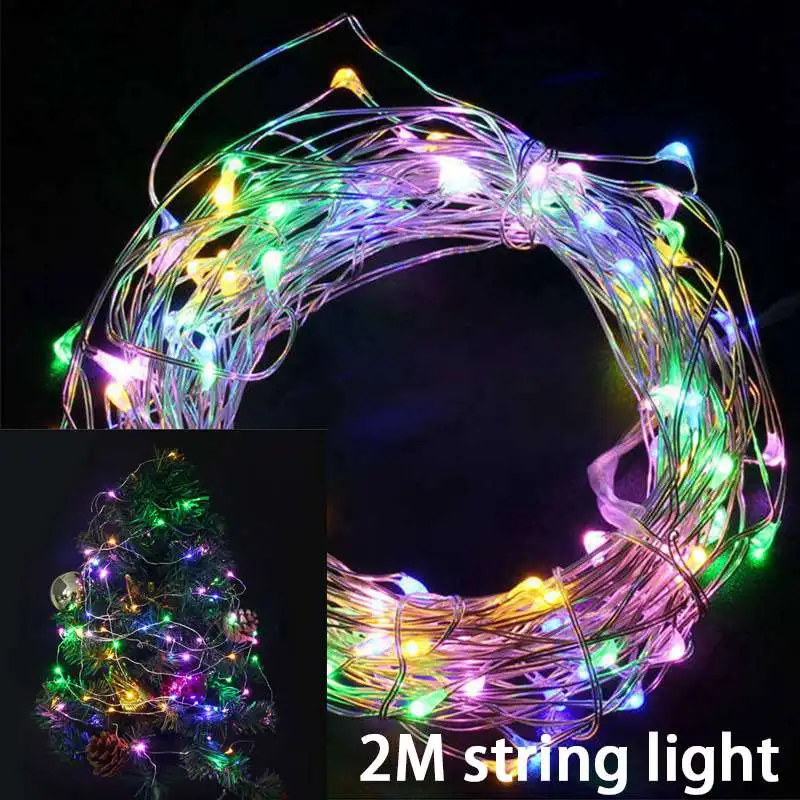 2M colorful Светодиодный Рождественские украшения для дома елочные украшения Новогодний Декор Noel новогодний натальный - Цвет: 2M colorful