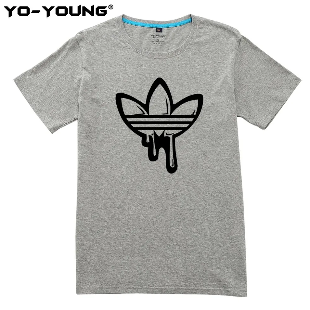 Yo-Young Men футболки Забавные бренд Spoof принт с логотипом 100% хлопок 180 gsm унисекс