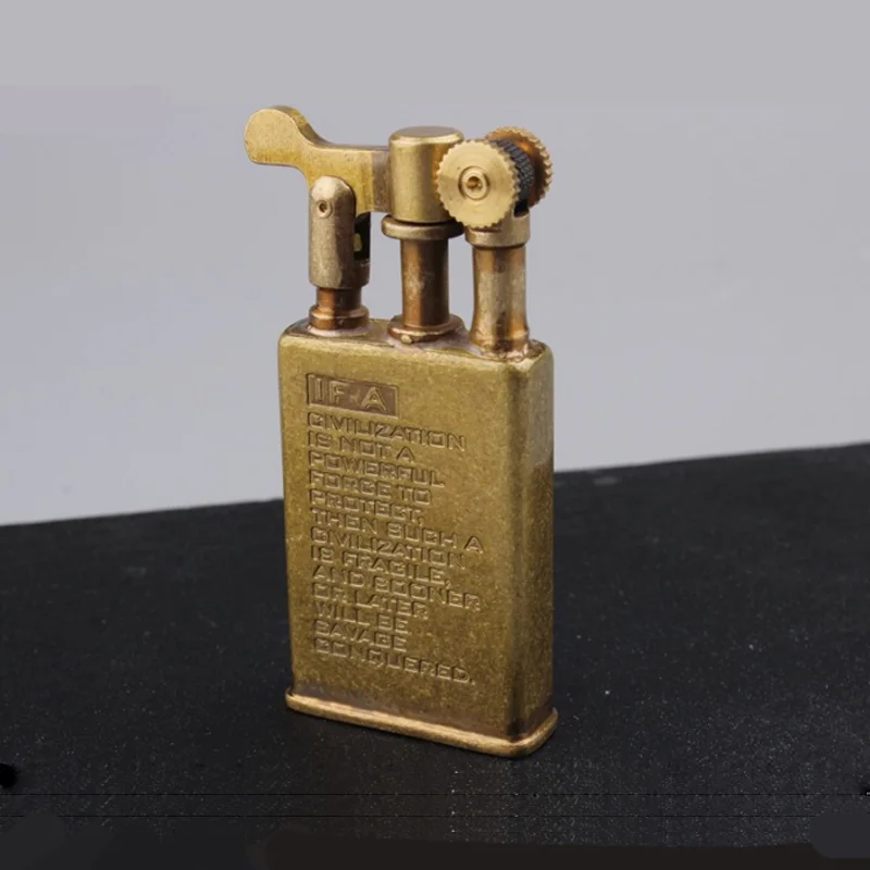 Металлическая лампа зажигалка в стиле ретро с эффектом пламени|gadget|gadget mengadget lighters
