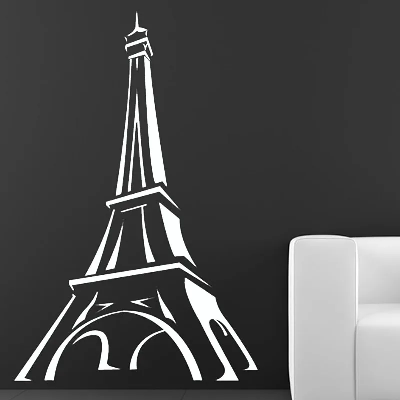 

Promotion Paris Wall Decal Cartoon Eiffel Tower Wall Decor Sticker Living Room Hollow Out DIY Home Decoration
