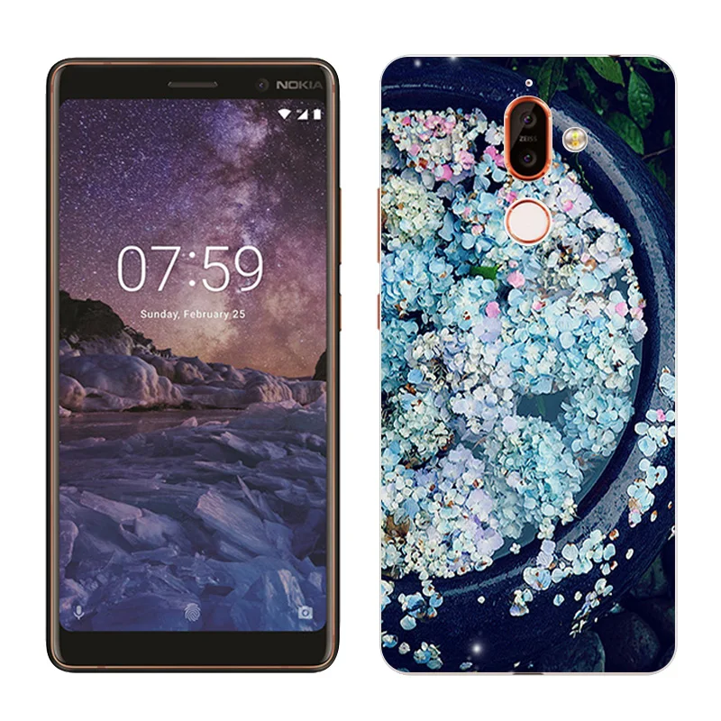 Для Nokia 7 Plus чехол для телефона прозрачный мягкий TPU Nokia7 Силиконовый Модный