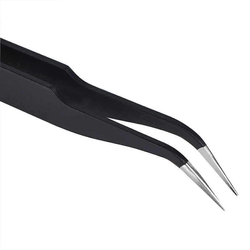 JCD-Pinzas de soldadura antiestáticas ESD, herramientas de mantenimiento de acero inoxidable, herramientas de reparación de curvo doblado de precisión Industrial