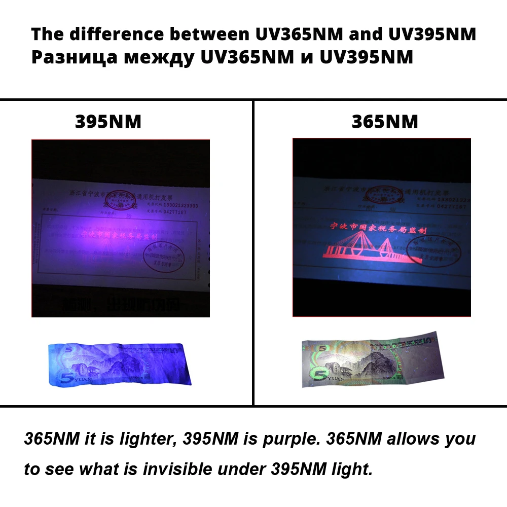 УФ светодиодный фонарик черного света масштабируемый ультрафиолетовый