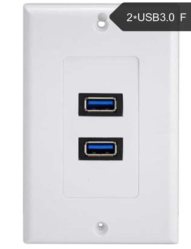 USB3.0 двухпортовый стеновые панели разъем USB 70 мм * 115 мм|Соединители| |