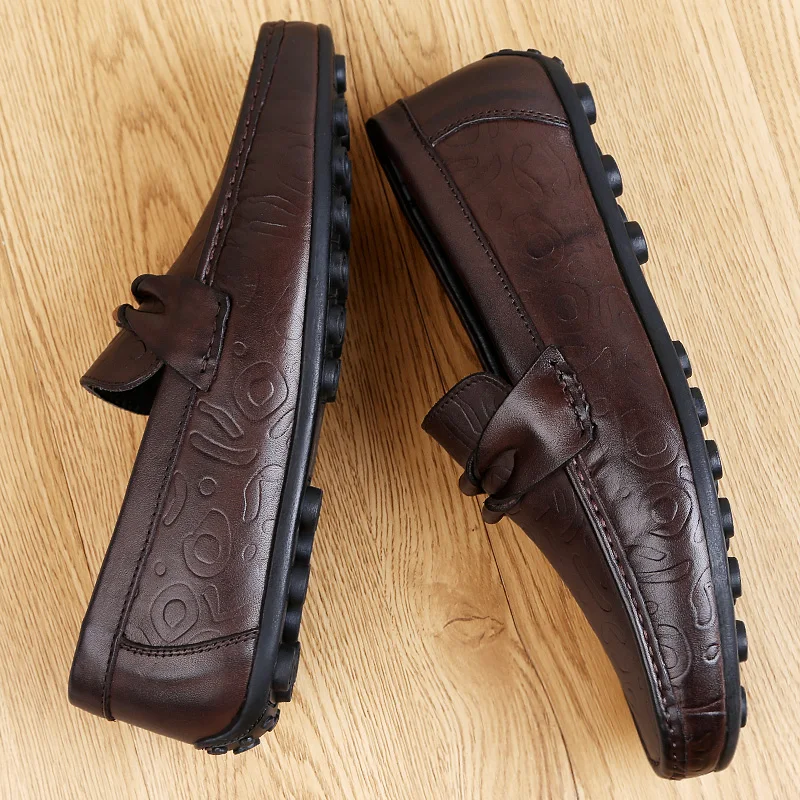 Повседневная мужская обувь из натуральной кожи Мужские брендовые модные