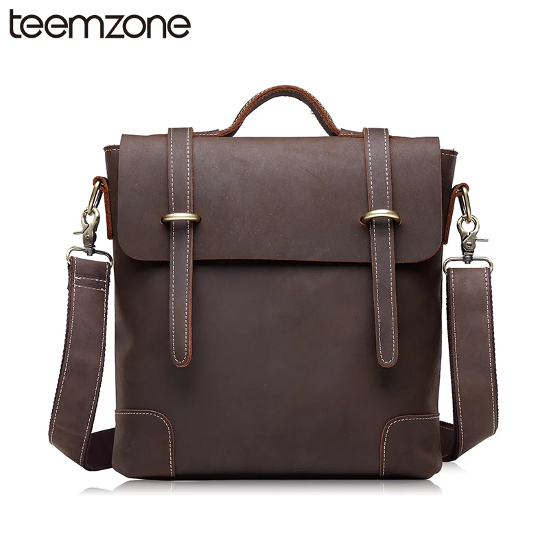 Портфель мужской из кожи Крейзи Хорс повседневная сумка-мессенджер на плечо