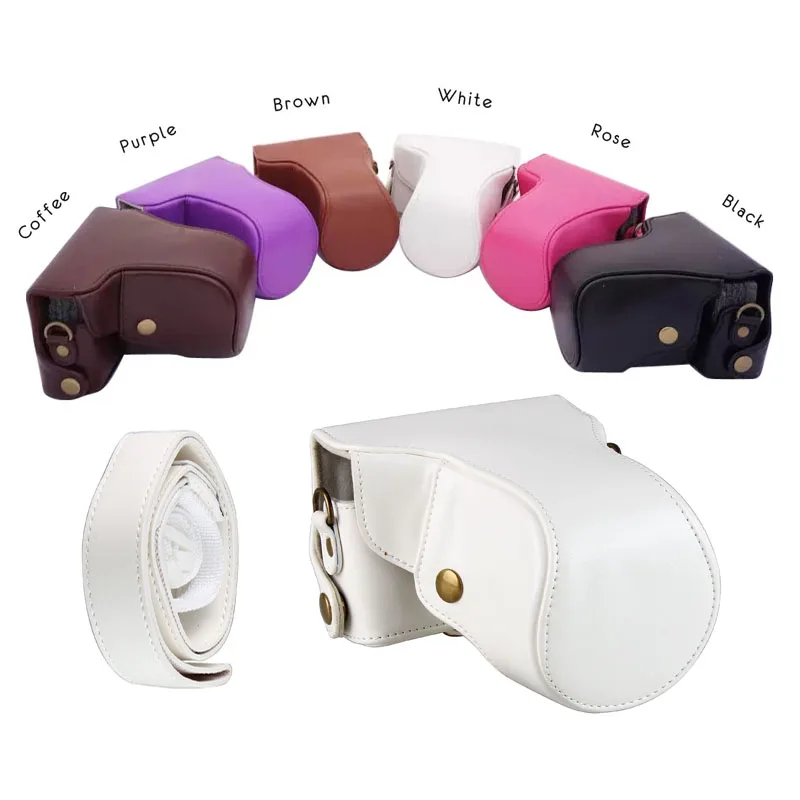 Camera Video Bag PU Case for Canon EOSM M2 with EF-M 18-55mm STM & EF-M 15-45mm STM Lens