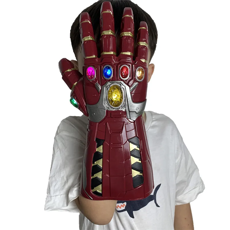 1:1 светодиодный светильник Железный человек танос камень косплей перчатки Тони Старк супергерой косплей реквизит ПВХ подарок для детей