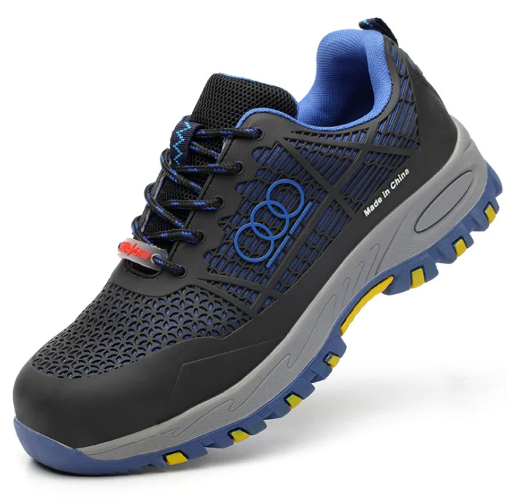 Дышащие защитные ботинки со стальным носком для улицы Рабочая защитная обувь