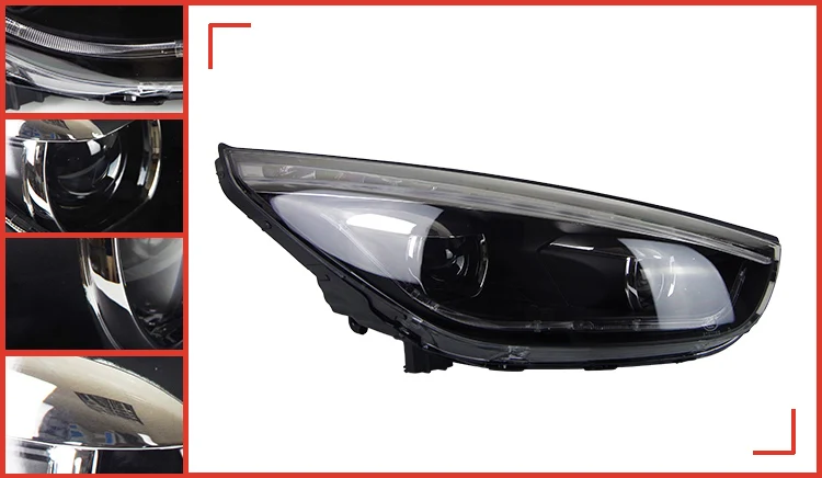 AKD тюнинг Автомобильные фары для hyundai ix35 Tuscon 2010 светодиодные фары DRL ходовые огни Биксеноновые Противотуманные фары ангельские глаза