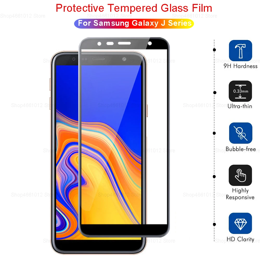 Защитное стекло закаленное для Samsung J6 J4 A6 Plus A7 2018|Защитные стёкла и плёнки